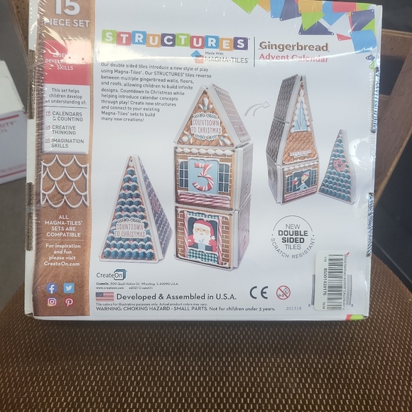 magnatiles Toys Nib Structures Magnatiles Gingerbread House Advent